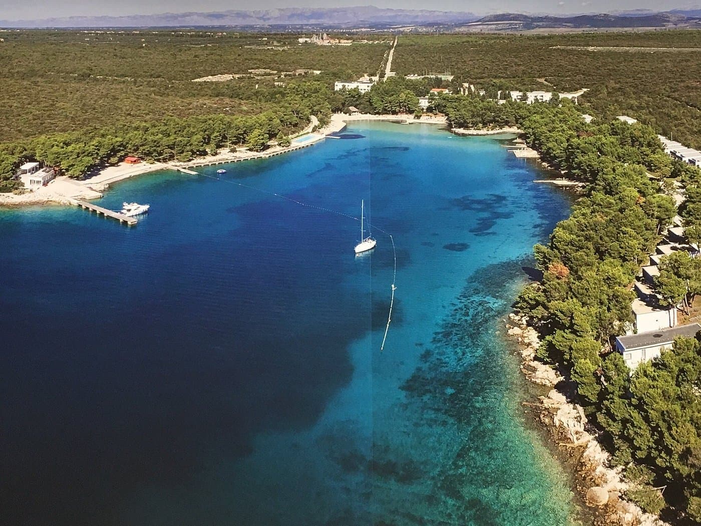 Crvena Luka sandy beach near Biograd na Moru