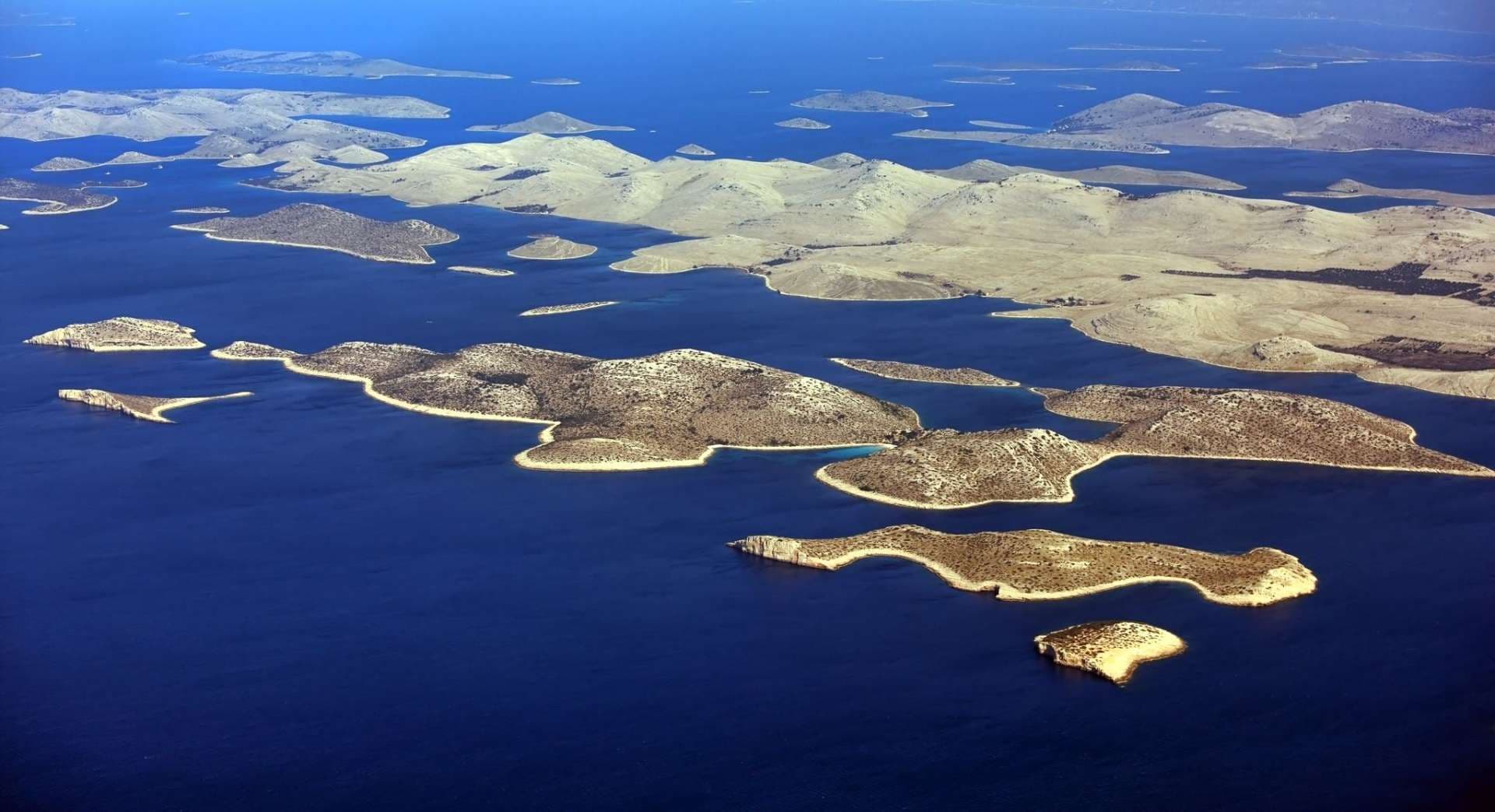 Kornati National Park islands view from boat