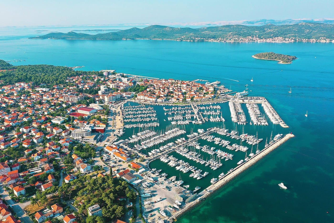 Marina Kornati in Biograd na Moru with sailing boats