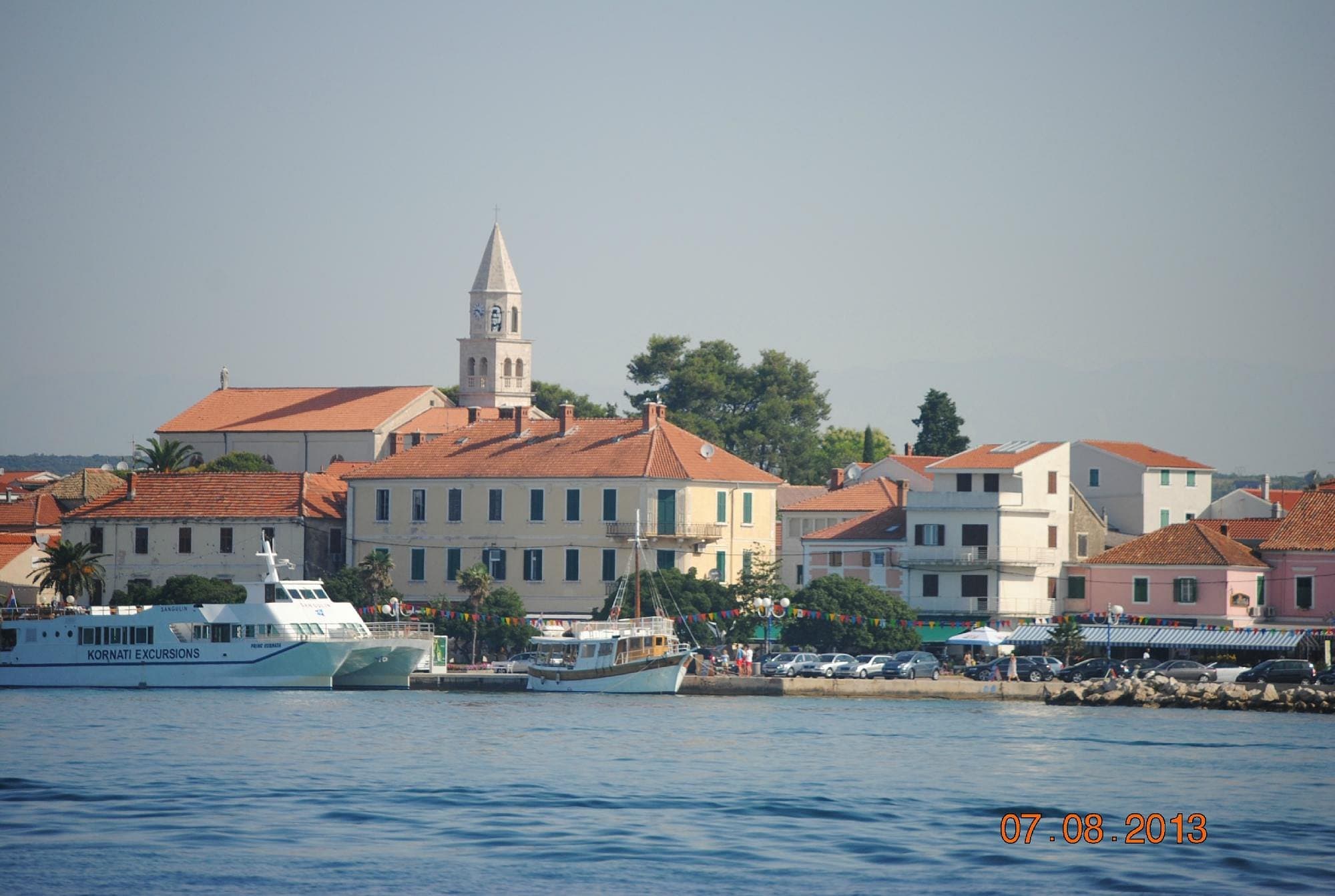 Biograd old town peninsula from above