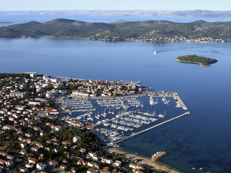 Pašman Island view from ferry near Biograd