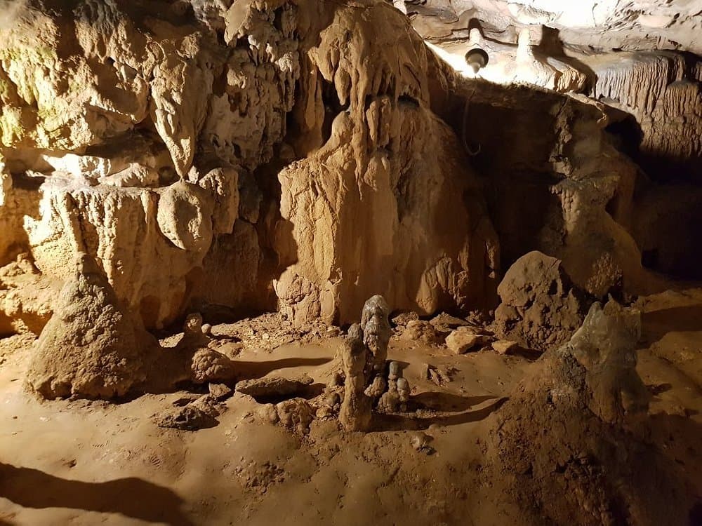 Vrelo Cave near Fužine with underground rock formations