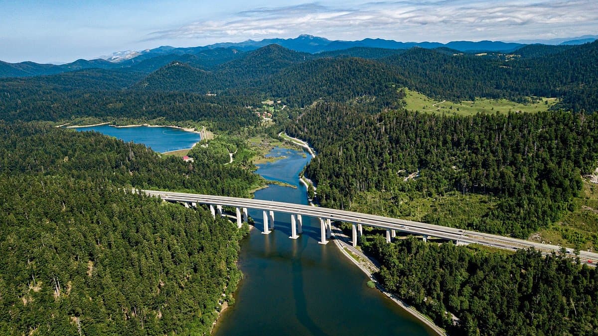 Fužine natural landscape in Gorski Kotar
