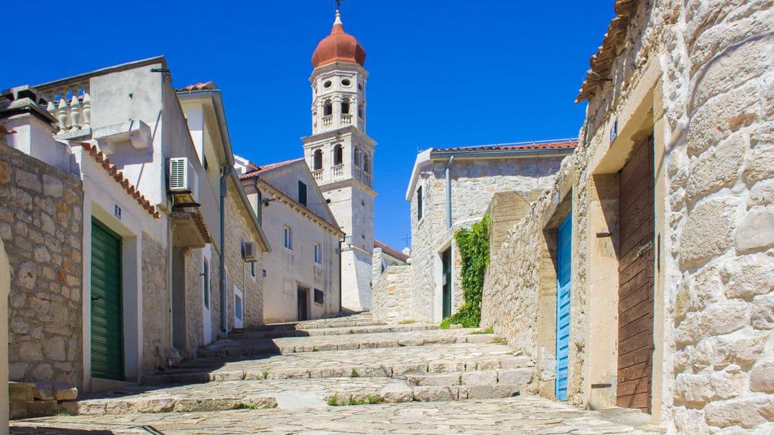 Murter Town waterfront and streets