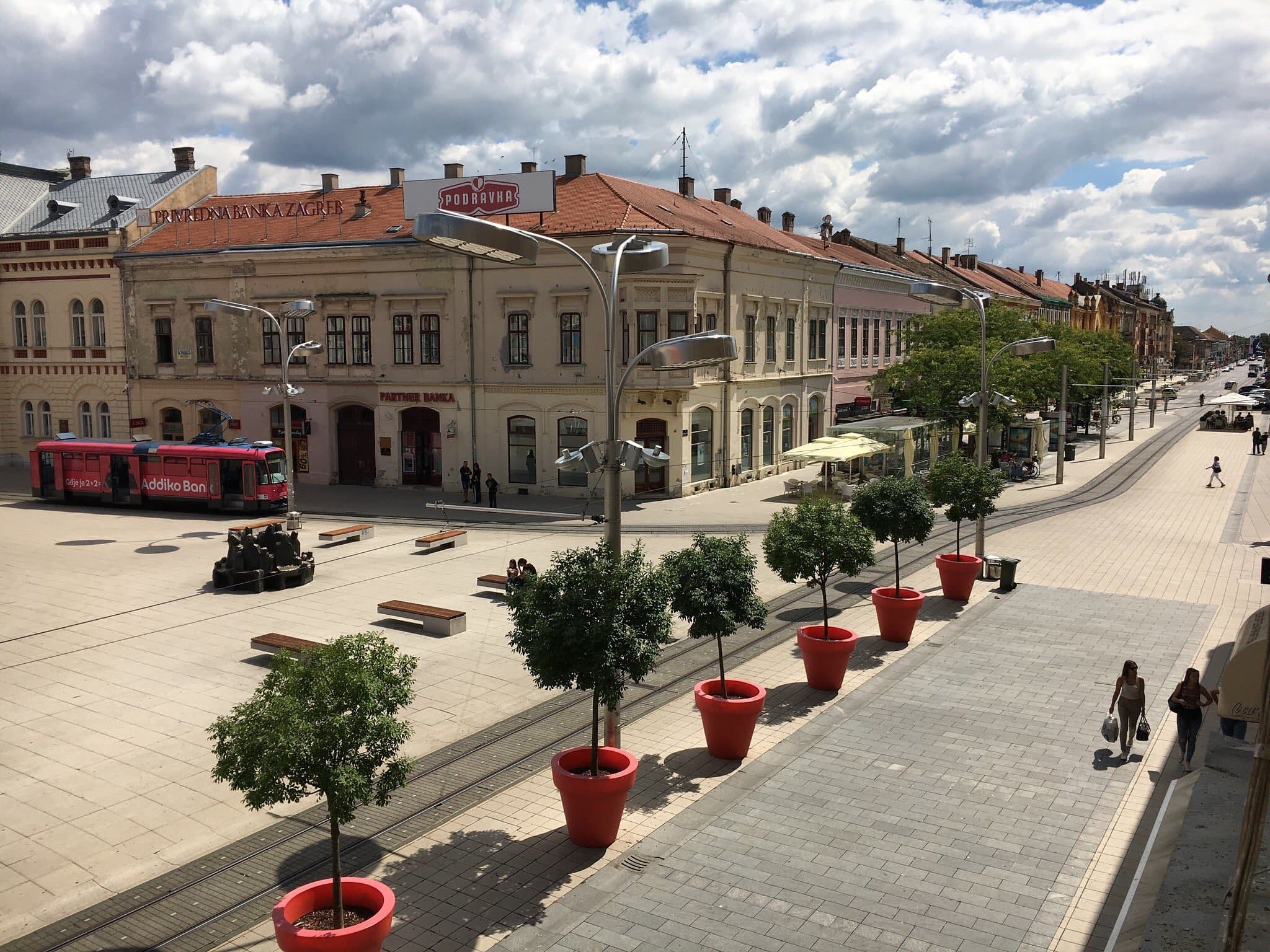 Osijek city view along the Drava River