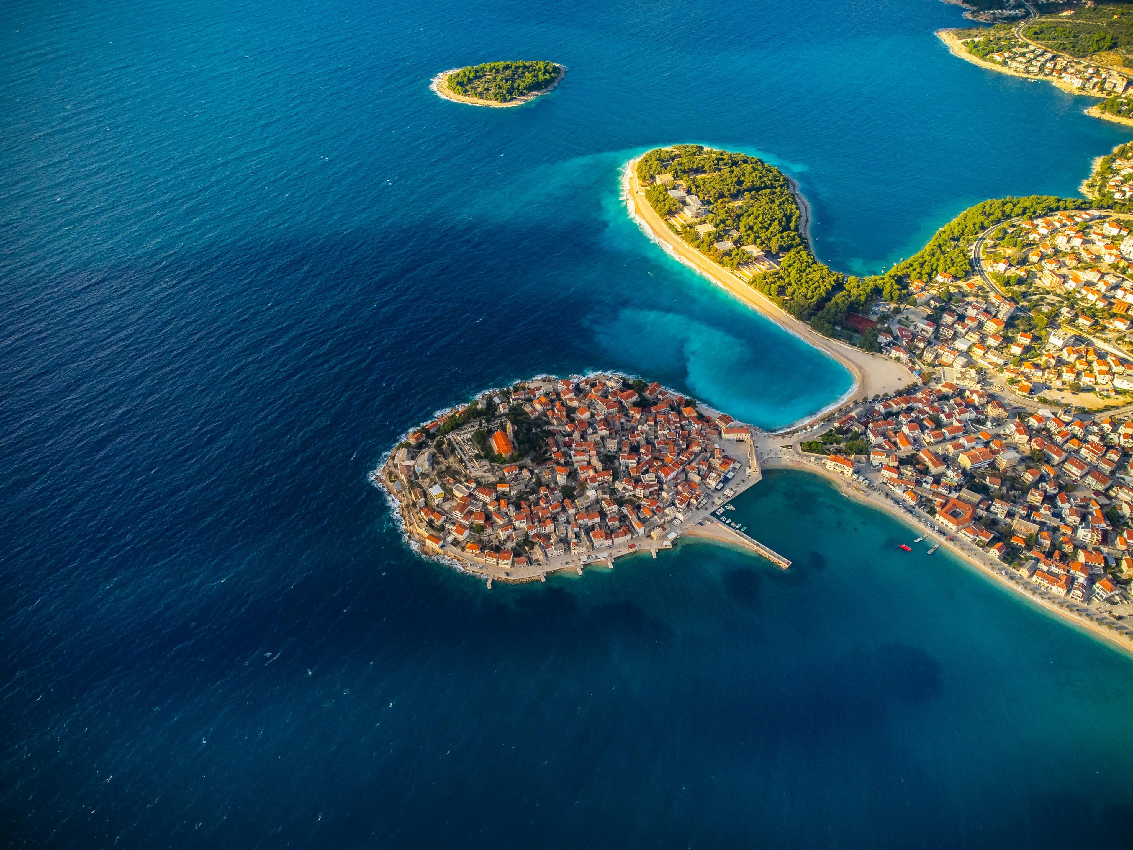 Primošten old town peninsula on the Dalmatian coast