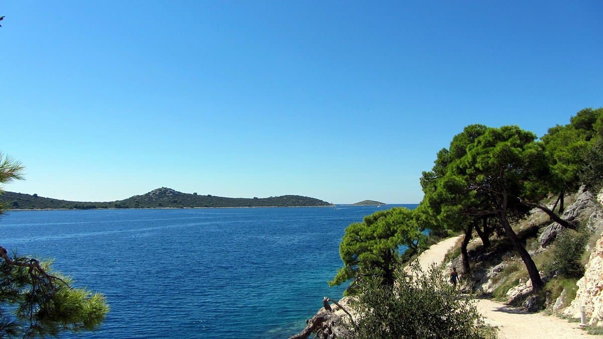 Boat excursion on the Adriatic Sea near Rogoznica