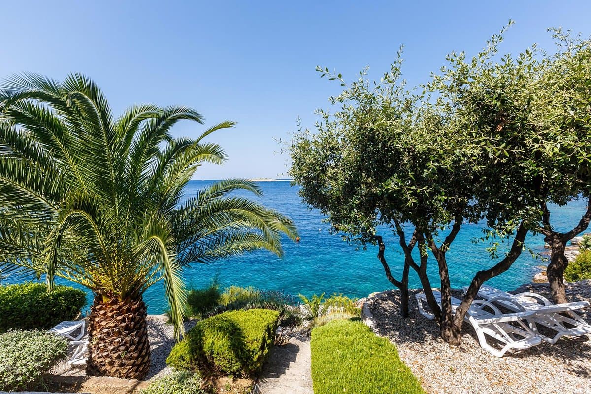 Panoramic view of Rogoznica peninsula and the Adriatic