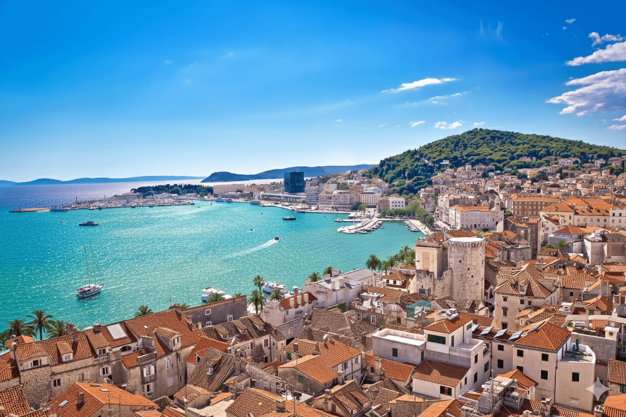 Peristyle square inside Diocletian's Palace in Split