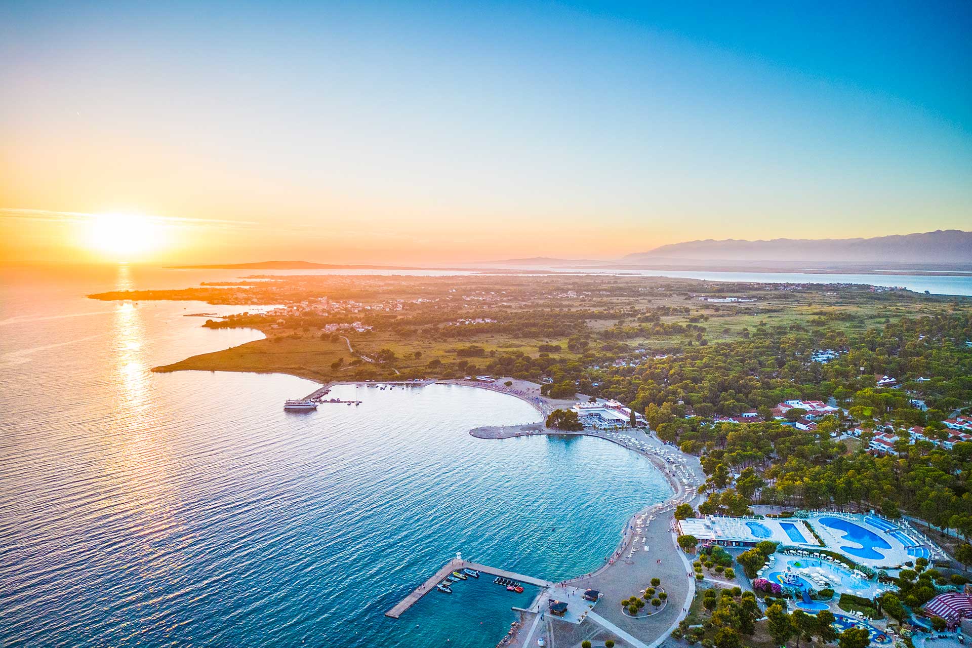 Zaton Holiday Resort near Zadar — resort-style family campsite with pool and beach