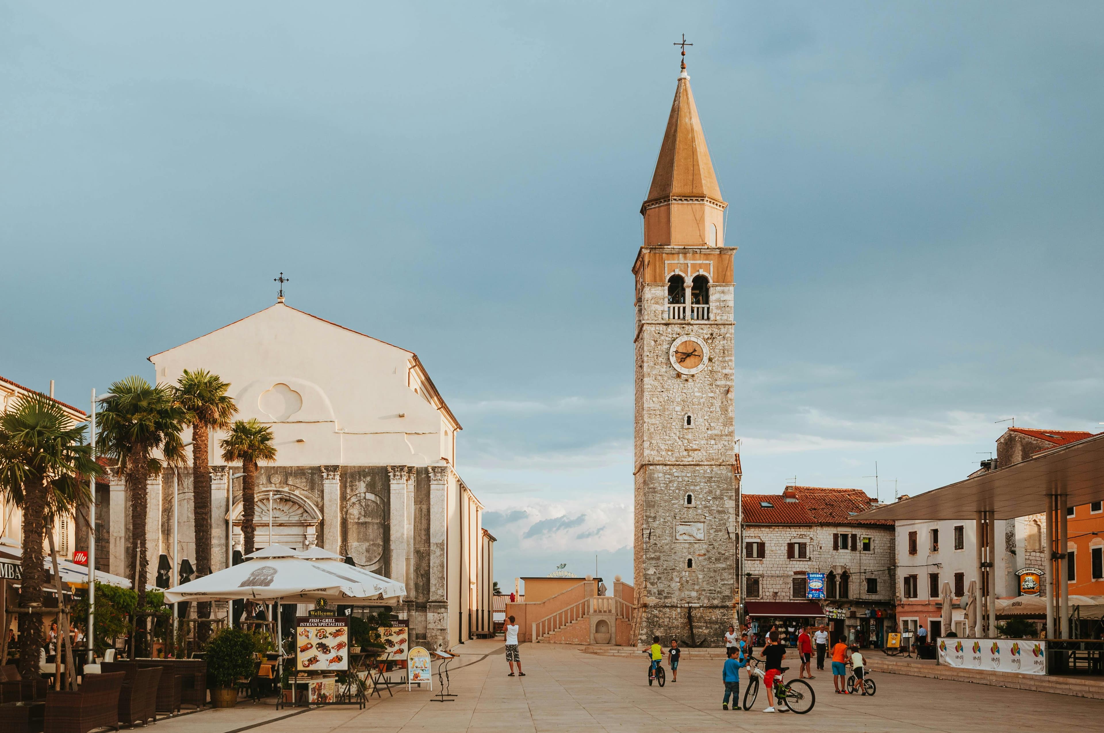 Umag old town peninsula and marina on the northern Istrian coast