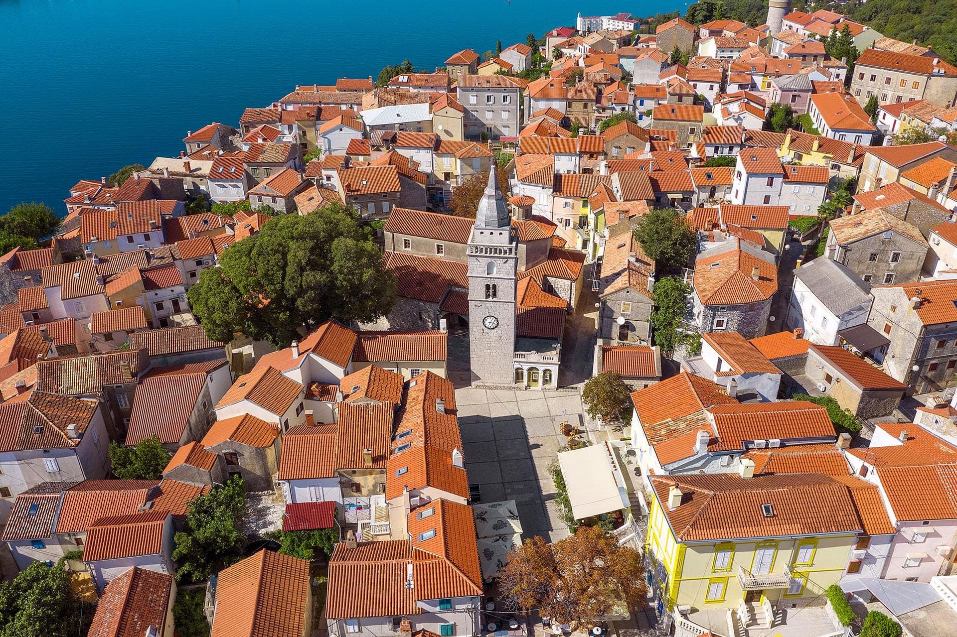 Vrbnik perched on a cliff
