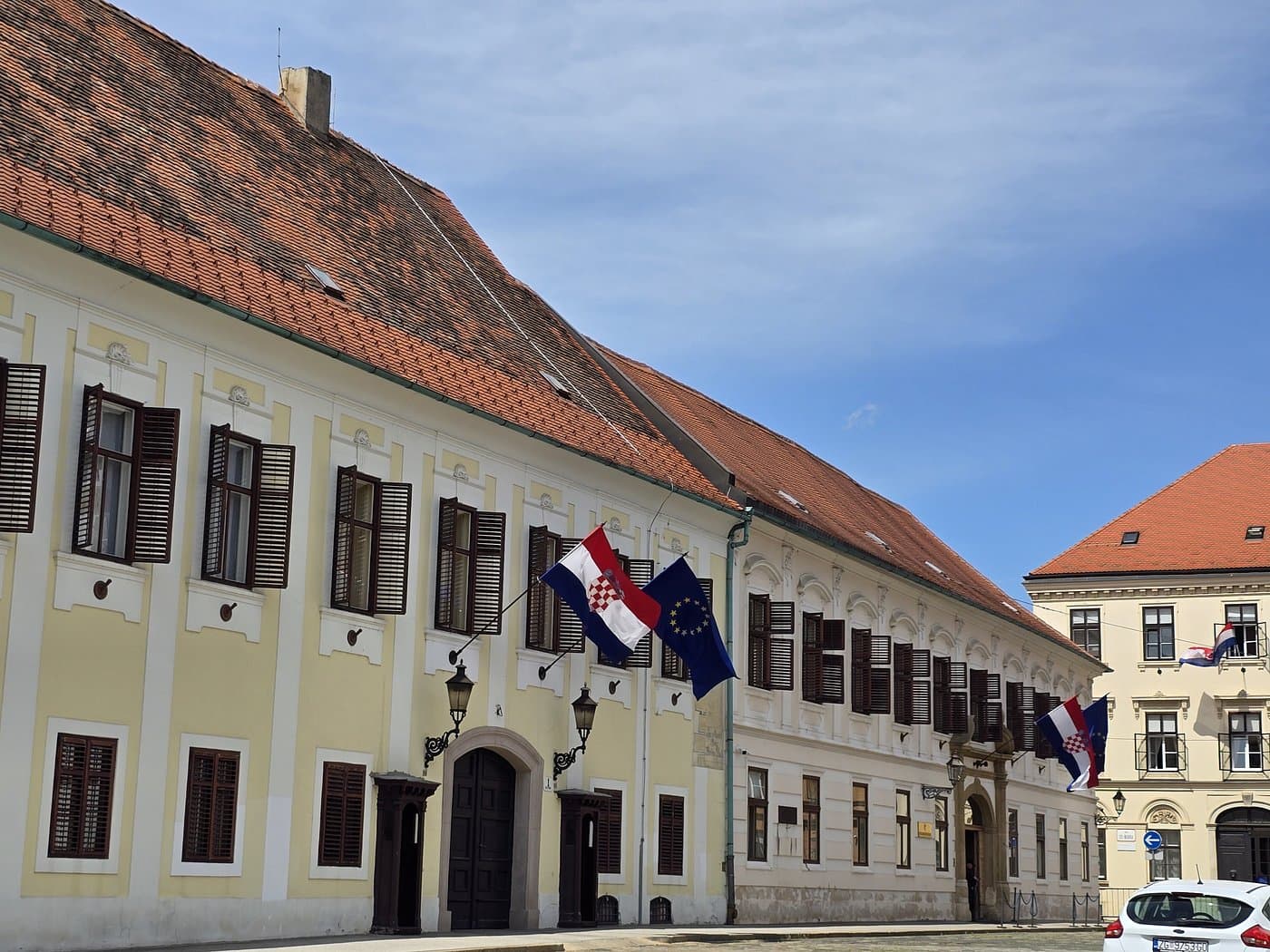 Walking through the cobblestone streets of Zagreb's Upper Town Gradec