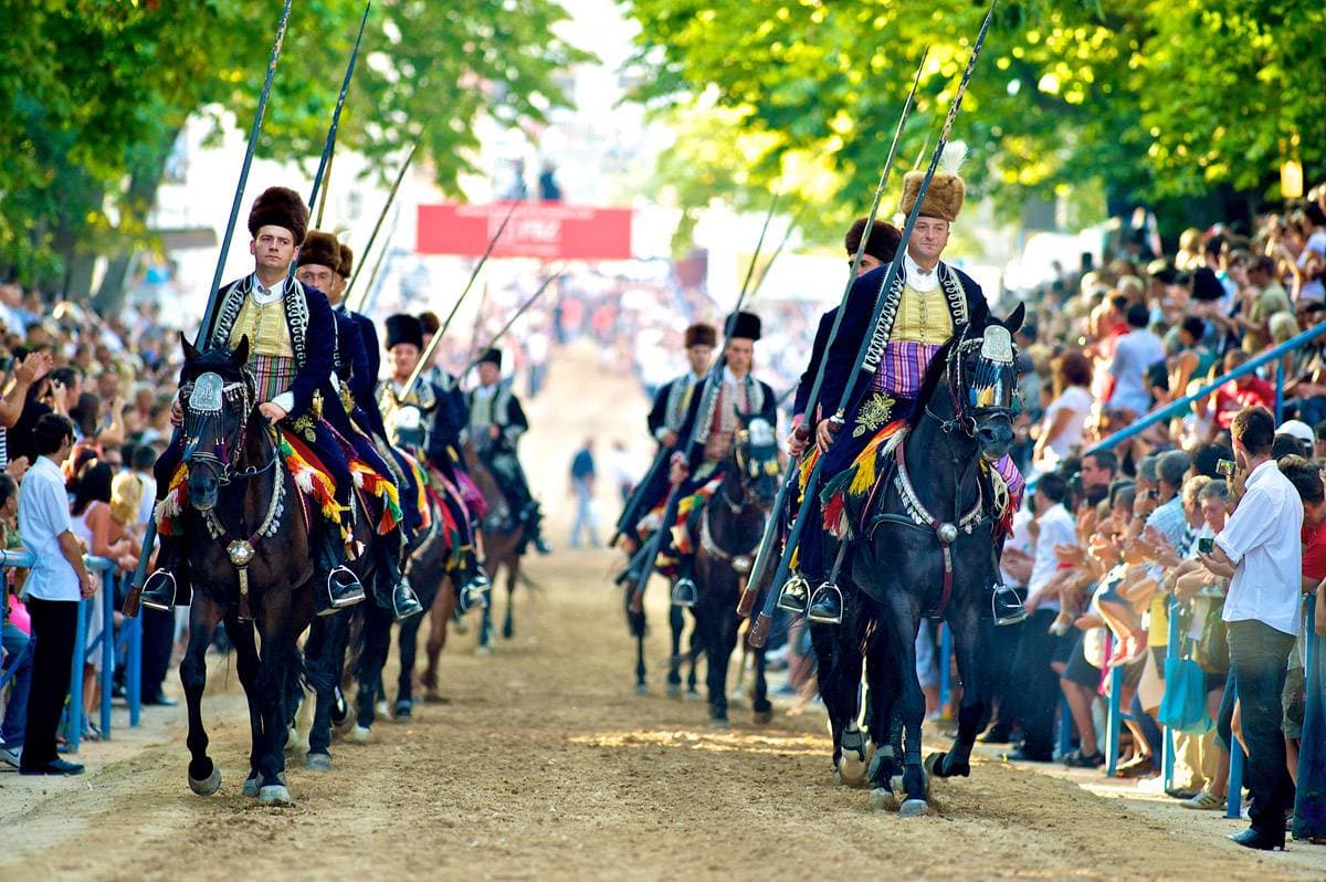 Sinjska Alka traditional equestrian competition in Sinj, Dalmatian hinterland