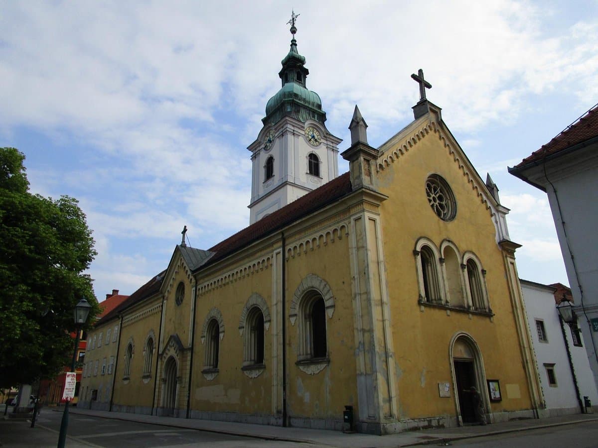 Historic church in Karlovac old town, remnant of the Renaissance fortress city