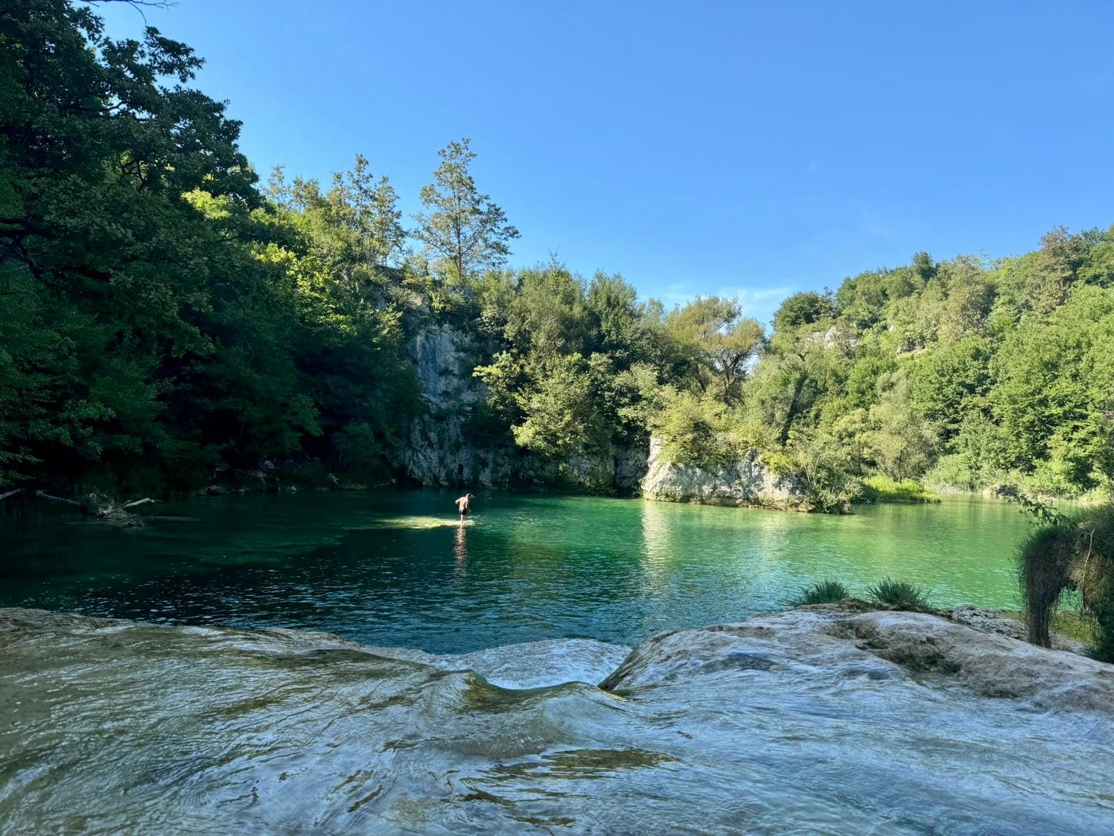 Natural pools and waterfalls on the Mrežnica river near Karlovac