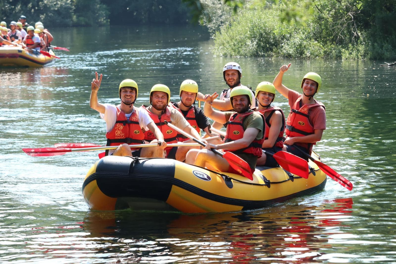 Kayaking and rafting on the crystal-clear Mrežnica river near Karlovac