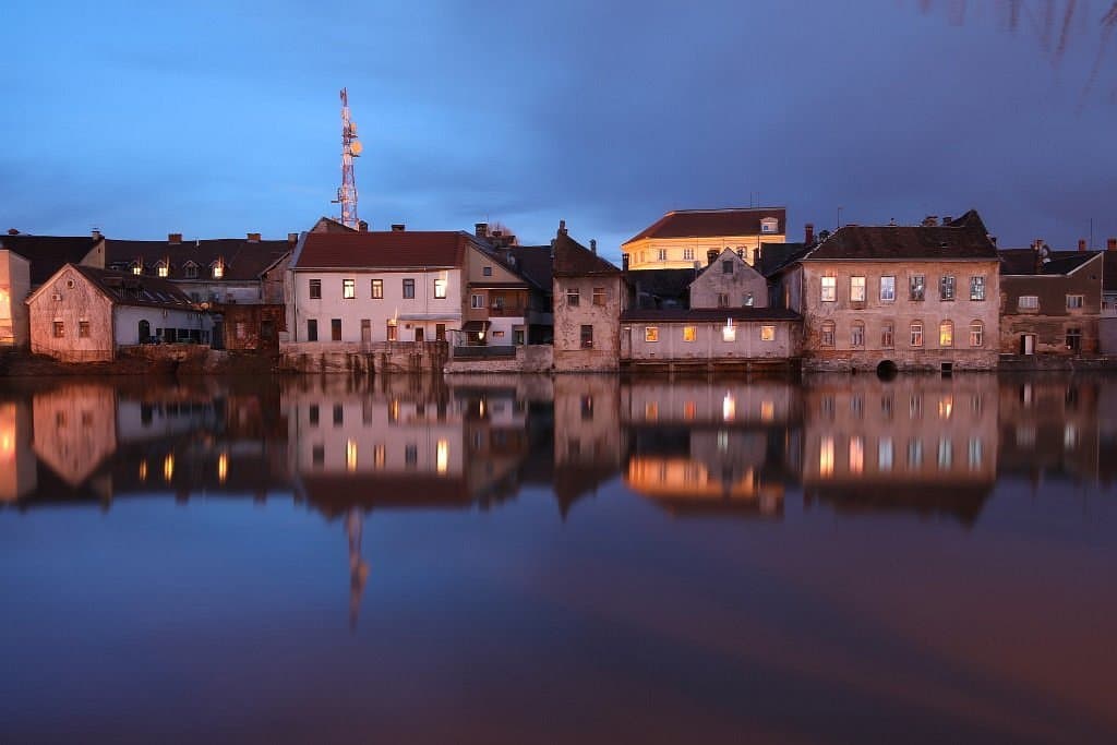 The confluence of four rivers at Karlovac — Kupa, Korana, Mrežnica and Dobra