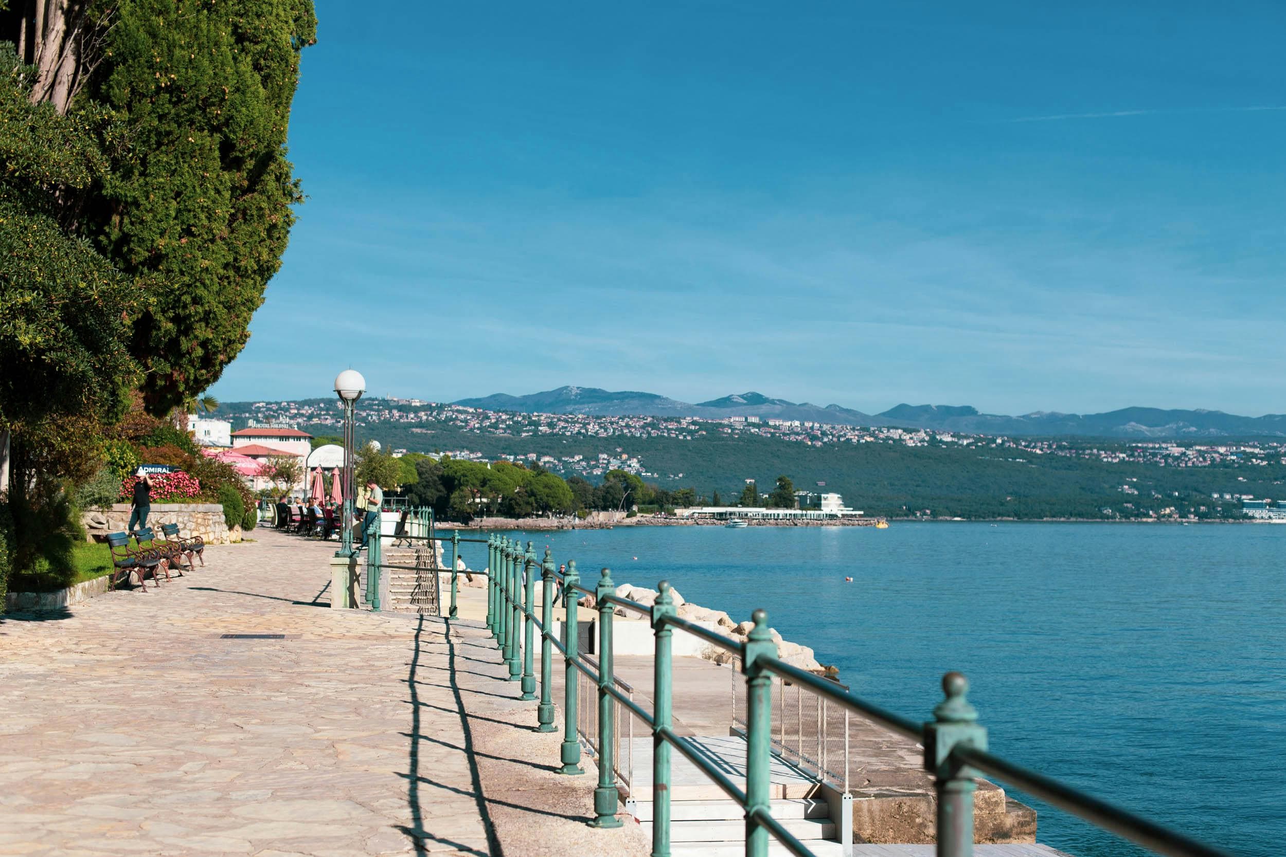 Lungomare coastal promenade between Lovran and Opatija