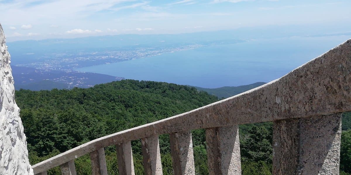 Učka mountain ridge viewed from Lovran, Kvarner coast