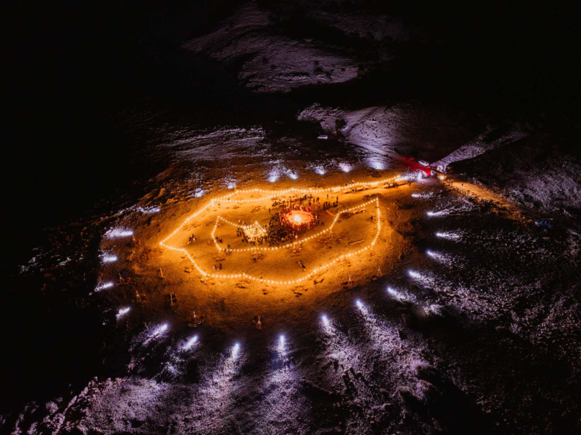 Night scenery at the MarsOvca event on the island of Pag under the stars