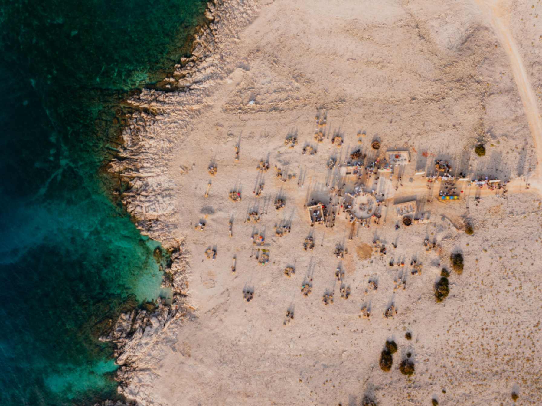 The dramatic, Mars-like rocky landscape of the island of Pag, Croatia