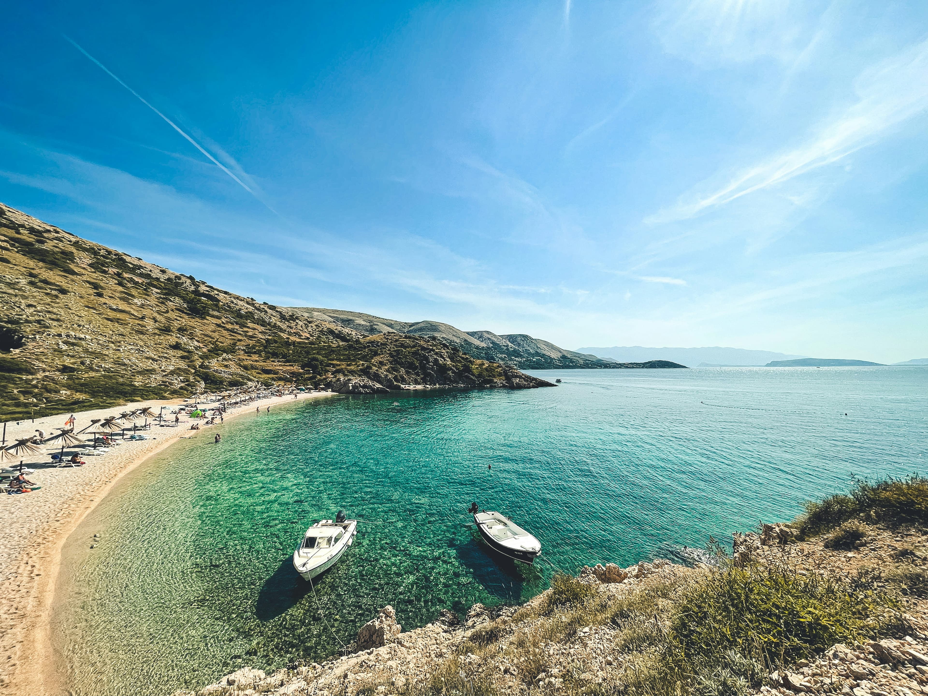 Oprna bay near Baška on Krk island — secluded pebble cove with clear water
