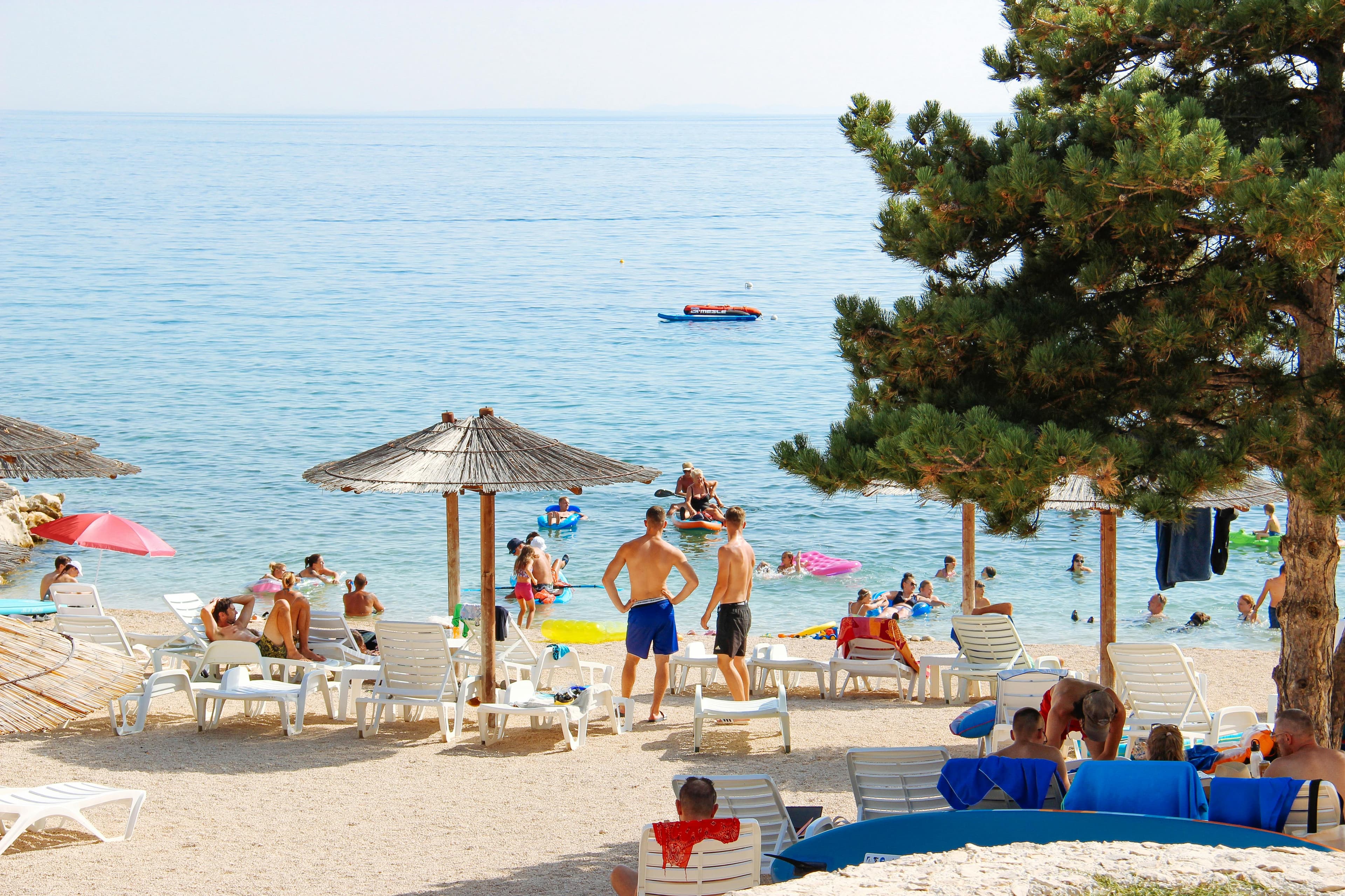 Novalja beach on Pag island — clear Adriatic water and open beach on the Dalmatian coast