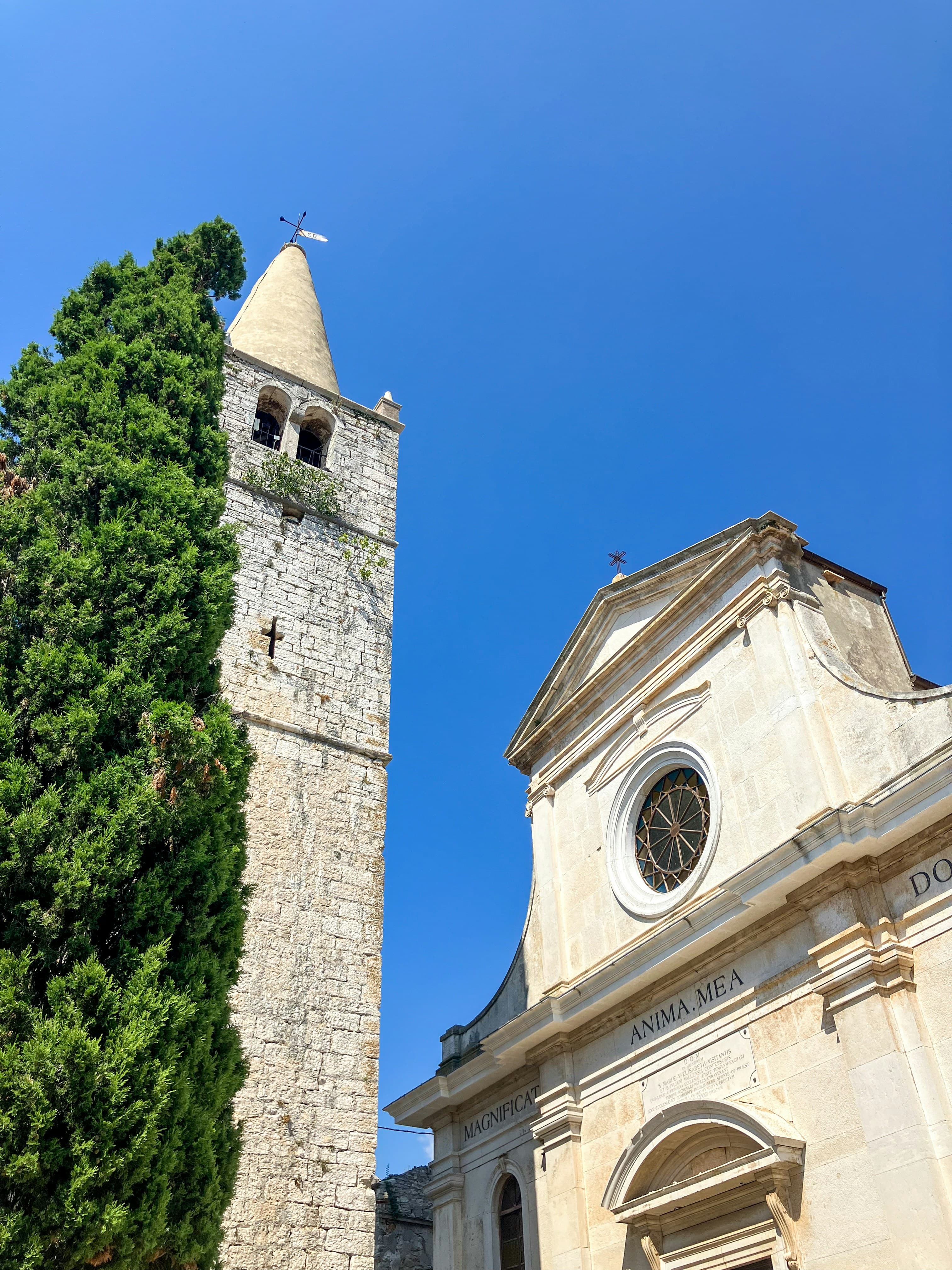The Church of St Blaise in Vodnjan, Istria — an 18th-century Baroque church with the tallest bell tower in Istria